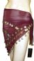 Main image of Belly Dancer Beaded Hip Scarf (Burgundy/Silver)